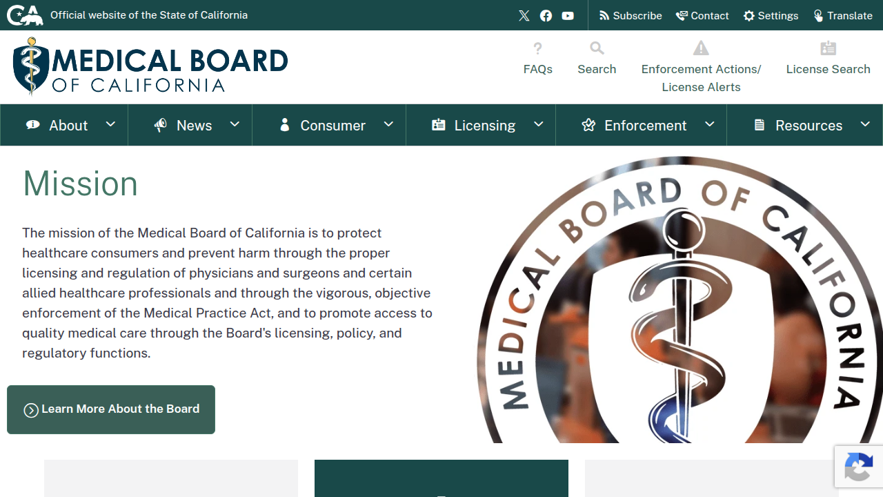 The Medical Board of California's website provides information on state-specific telehealth policies.