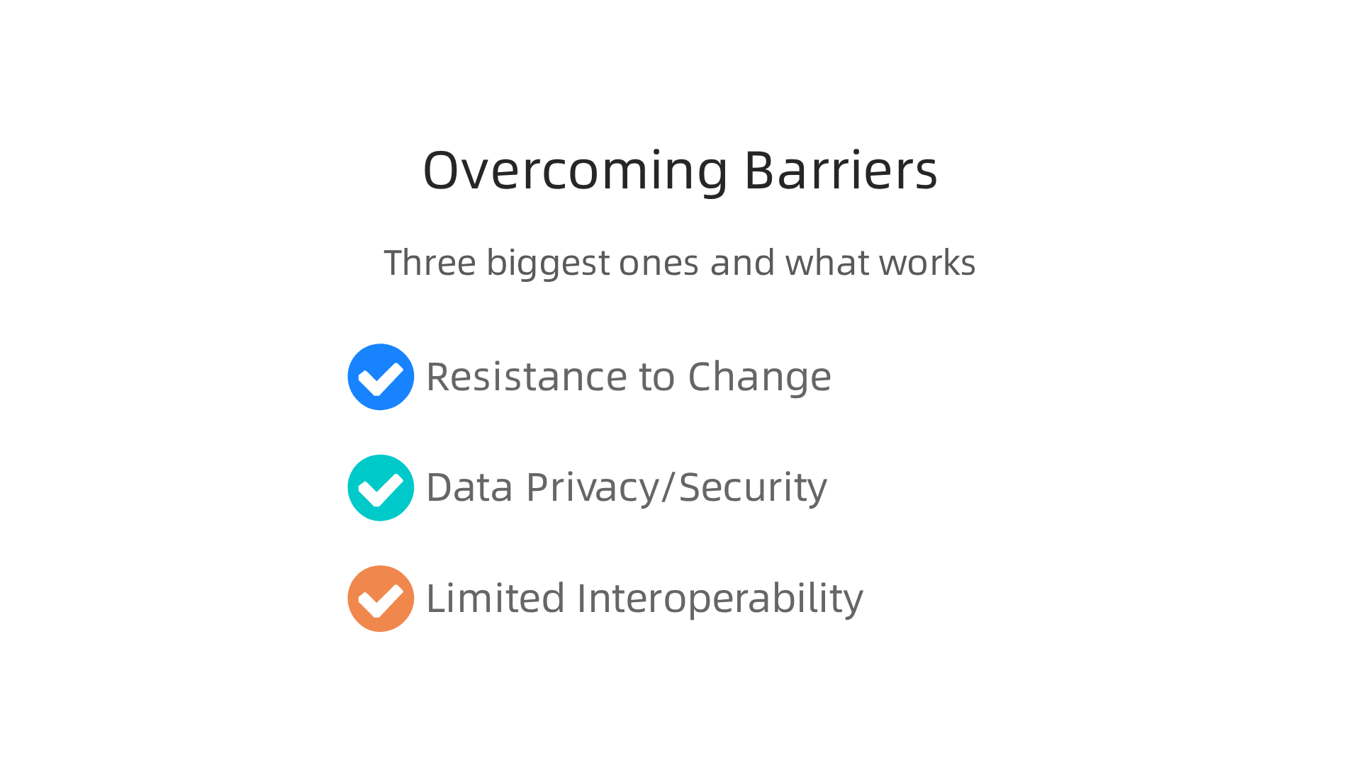 Identify the main challenges health alliances face when adopting new technologies and strategies to overcome them.