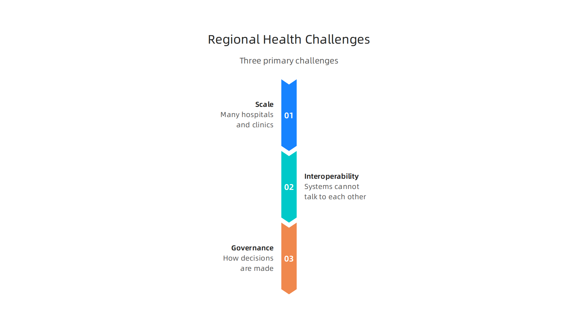 Visualizing the three primary challenges regional health systems face during technology implementation.