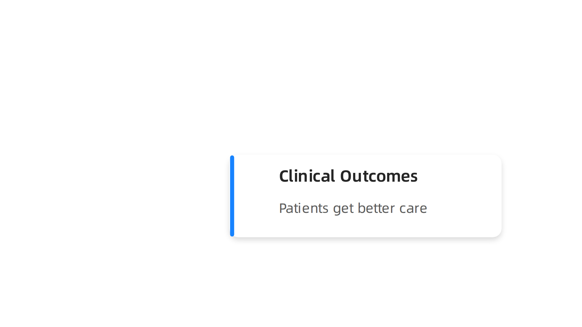Diagram illustrating the three key areas for setting outcomes-driven goals in health technology implementation.