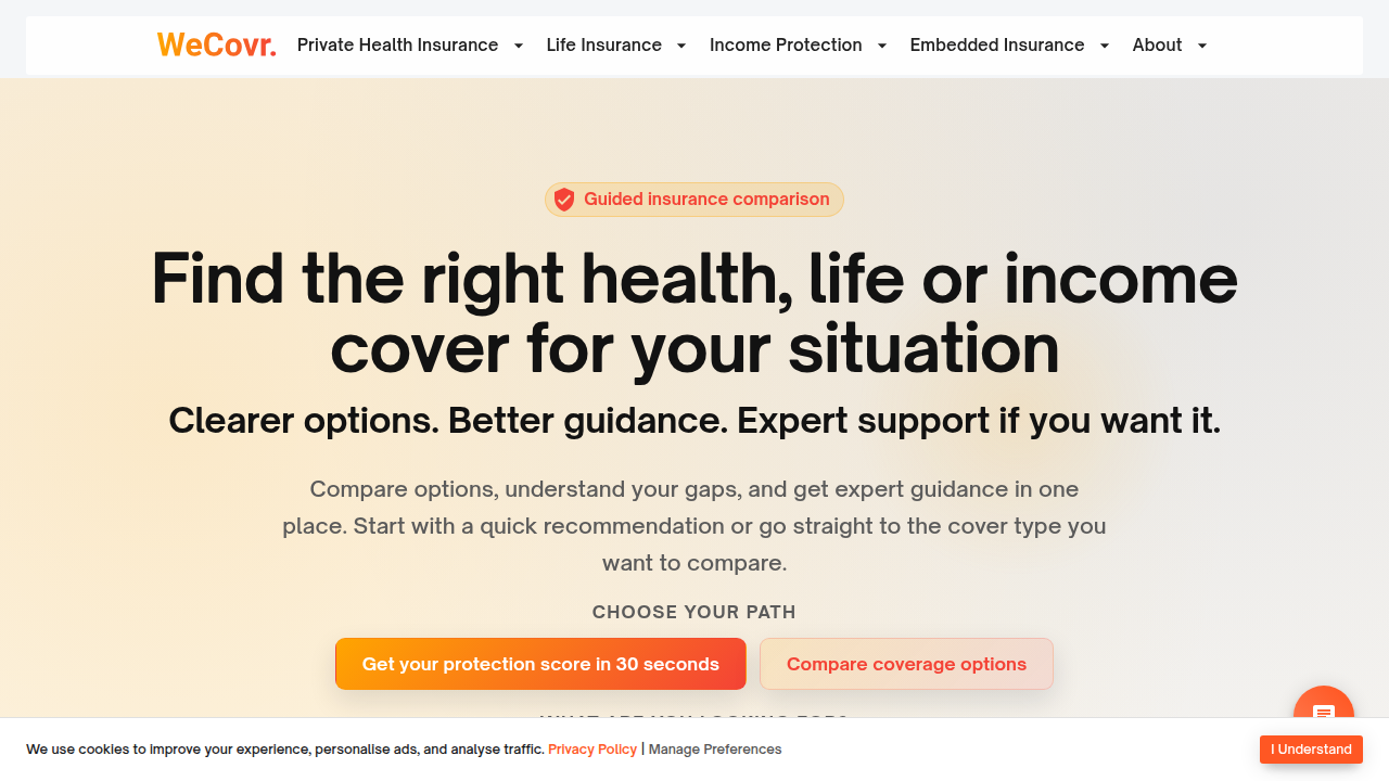 Explore comprehensive guides and resources on insurance options and financial protection on WeCovr's website.