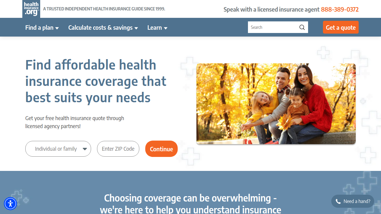 Find comprehensive information and tools for comparing health insurance plans and calculating subsidies on HealthInsurance.org.