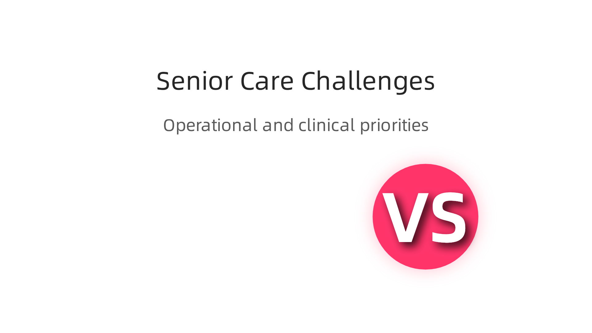 An infographic illustrating the operational pressures and clinical priorities impacting senior care facilities.